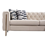Chesterfield - Modern Tufted Living Room Sofa, 84.25''W Couch