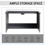 Contemporary Wall Mounted Bathroom Vanity With Resin Double Sink