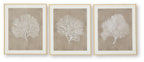 Hendridge - Wall Art Set (Set of 3) - Taupe / White