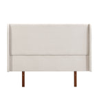 King Size Platform Bed With Upholstered High Headboard - Brown