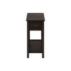 Accent End Table, 2 Tier, Storage Drawer, Transitional - Walnut