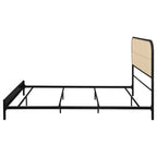 Amherst Radio Weave Rattan Metal Queen Bed Black