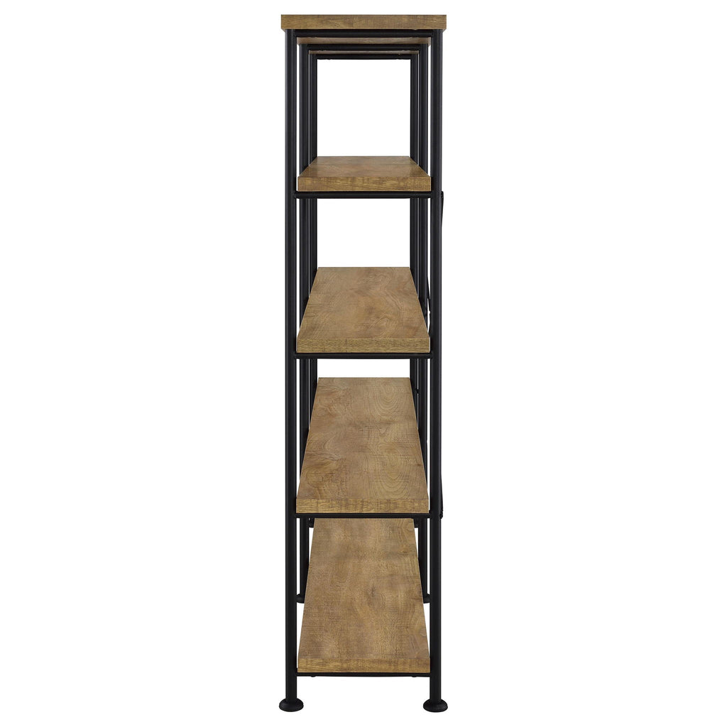 Analiese 63-inch 4-shelf Double Bookshelf Mango