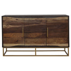 Zara 2-door 57-inch Wood Accent Storage Cabinet Black Walnut