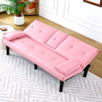 Sofa Bed With Foldable Design And Cup Holder