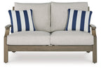 Rainier Ranch - Loveseat With Cushion - Brown / Beige