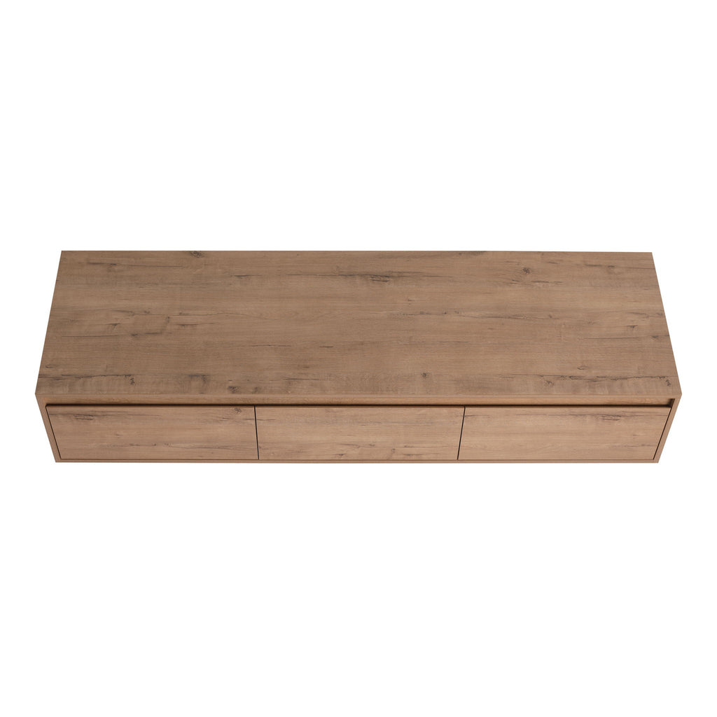 Modern Minimalist Bathroom Cabinet With Soft Close Drawers And Floating Mounting Design
