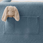 Cute Rabbit Ear Upholstered Platform Bed Frame With Safety Rail