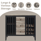 Zudora - Server - Antique Oak & Sandy Black