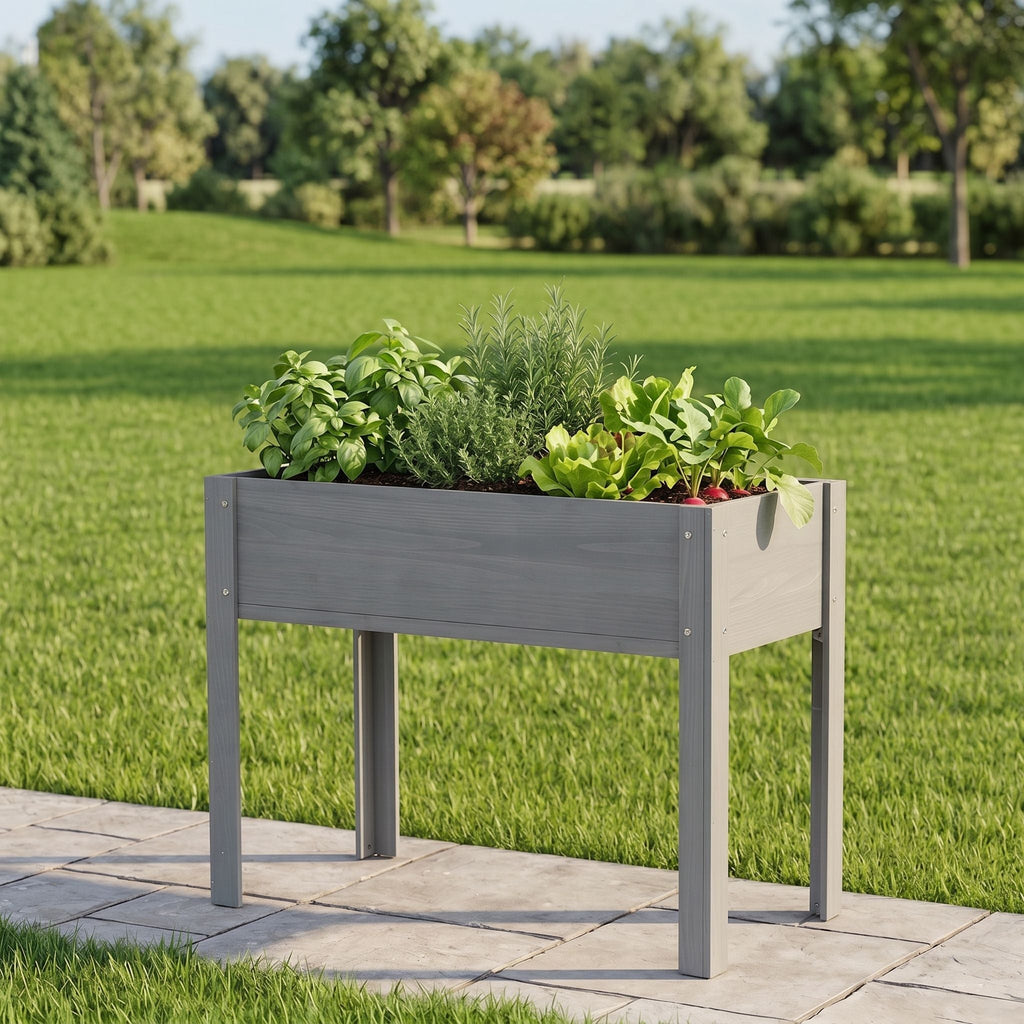 Raised Garden Bed With Legs, Elevated Planter Box For Outdoor Plants