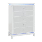 Adalid - 5 Pieces Bedroom Set With LED Lights And Glittered Detailing