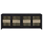 Denison 79-inch 4-door TV Stand Media Console Black