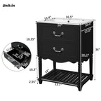 Wave Design Bathroom Vanity With Sink, 2 Drawers And Open Shelf