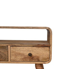 Mini Curved Media Unit - Oak