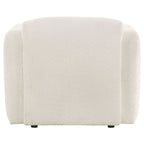 Dorset Fabric Upholstered Round Track Arm Accent Chair White