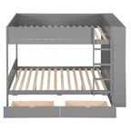 Bunk Bed With 2 Drawers And Multi Layer Cabinet