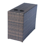 2 Person Wicker Conversation Set With Cushions, Weather Resistant