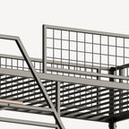 Metal Loft Bed With Built - In Charging Station And LED Light