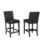 Modern 5 Piece Counter Height Dining Set With Tufted Nail Head Chairs