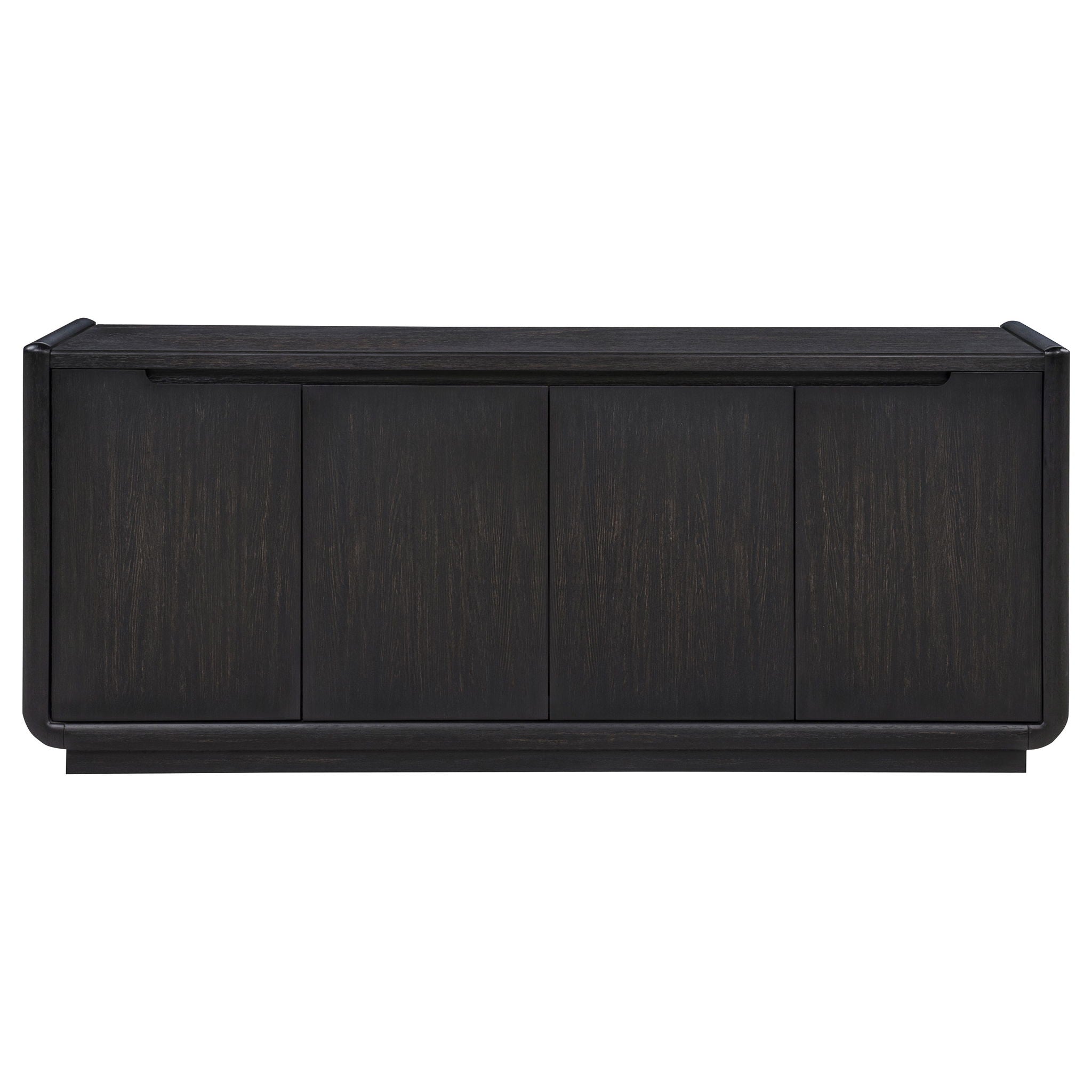 Leandro 72-inch 4-door TV Stand Media Console Burnished Black