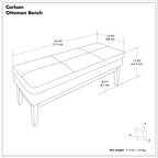 Carlson - Ottoman Bench, Mid Century Design