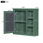 Wall Mounted Medicine Cabinet With Mirror And 3 Open Shelves