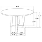 Dinah Round 47-inch Solid Wood Dining Table Walnut