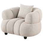 Whitney Contemporary Channel Tufted Woven Fabric Upholstered Accent Chair