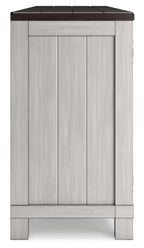 Darborn - 88" TV Stand With Electric Infrared Fireplace Insert - Gray / Brown