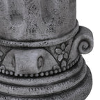 Outdoor End Table, Round Side Table For Patio And Garden - Antique Gray
