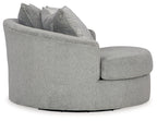 Casselbury - Oversized Swivel Accent Chair - Cement