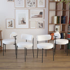 Mid-Century Modern Dining Chair With Curved Backrest
