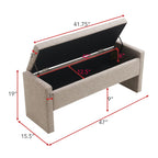 Modern Upholstered Large Bed End Bench With Storage