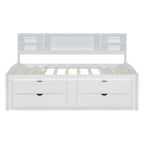 Daybed With 2 Bedside Cabinets, Upper Shelves And 4 Drawers