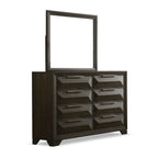 8 Drawer Dresser With Beveled Bracket - Espresso
