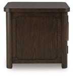 Breckington - Rectangular 2-door End Table - Dark Brown
