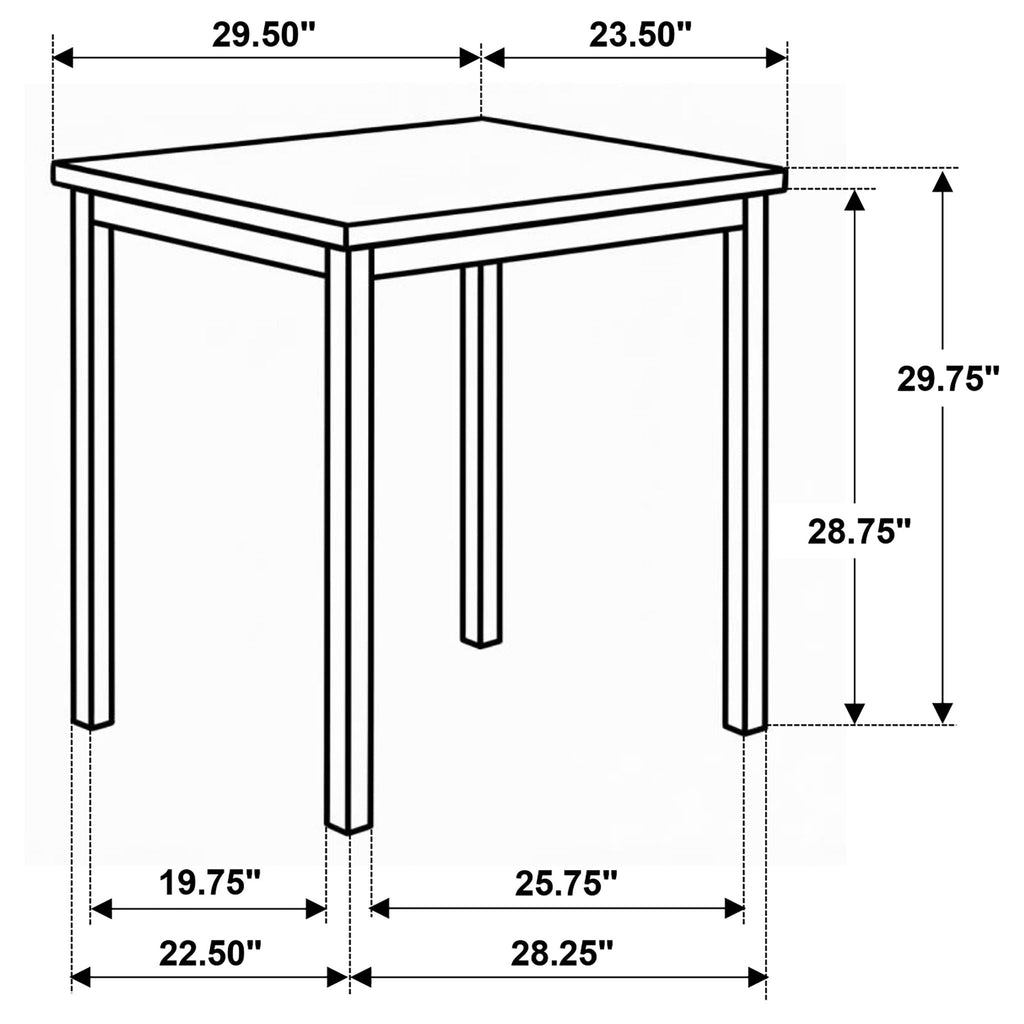 Garza Space Saving Rectangular Dining Table Greige Oak