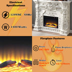 Adara - Fireplace - Antique White