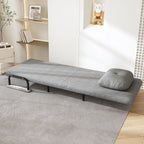 3 In 1 Convertible Folding Sofa Bed With Adjustable Backrest And Pillow