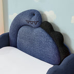 Cute Dinosaur Shaped Bed With Safety Guardrail, Toddler Frame