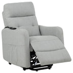 Dayes Upholstered Power Lift Recliner Chair Light Grey
