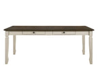 Fedele - Dining Table - Weathered Oak & Cream