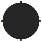 Arini Round End Side Table With Storage Shelf Black