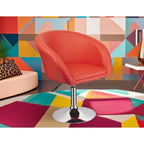 Adjustable Swivel Barrel Chair For Dining Room - Red