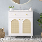 Modern Bathroom Vanity With Sink, Cabinet With Adjustable Shelf
