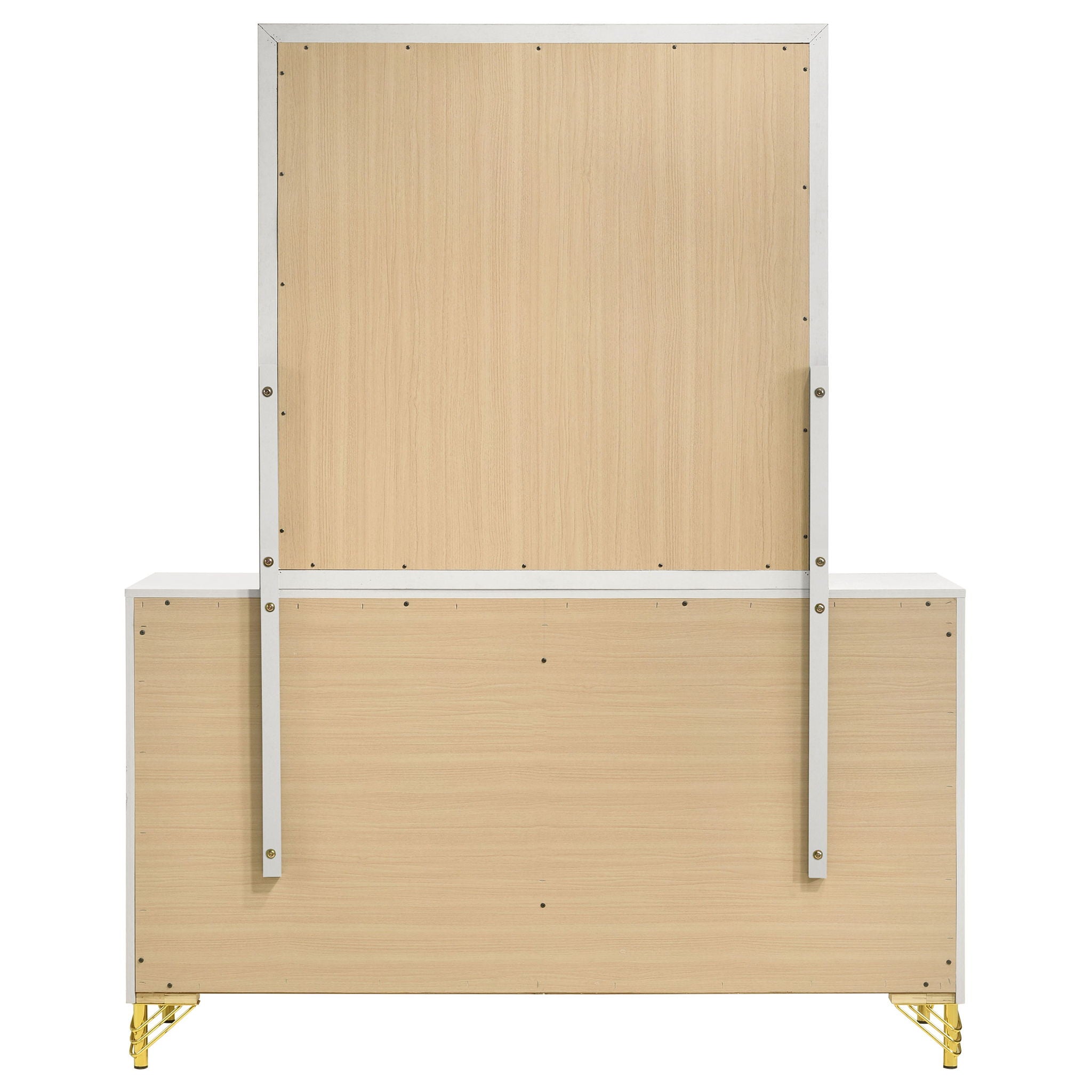 Lucia 6-drawer Dresser with Mirror White