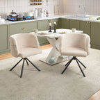 270 Degree Swivel Upholstered Desk Chairs (Set of 2)