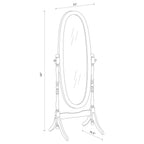 Foyet Wood Adjustable Full Length Cheval Mirror Merlot