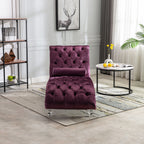 Chaise Lounge Indoor, Button Tufted Upholstered Chaise Lounge Chair With Pillow