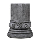 Outdoor End Table, Round Side Table For Patio And Garden - Antique Gray